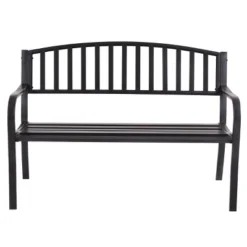 Costway 50'' Patio Garden Bench Park Yard Outdoor Furniture Steel Slats Porch Chair Seat 7 Costway 50'' Patio Garden Bench Park Yard Outdoor Furniture Steel Slats Porch Chair Seat -Crosley shop GUEST fd54a539 606f 4c4f af3c 0809a905a38e