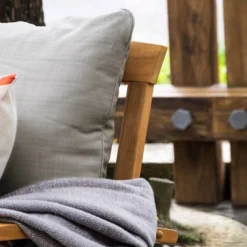 Caterina Teak Patio Sofa With Cushion - Beige - Cambridge Casual -Crosley shop GUEST fd9f4c7a 2966 4877 8b15 b6a11c965417