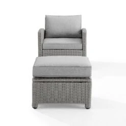 Bradenton 2pc Outdoor Wicker Arm Chair & Ottoman Set - Crosley -Crosley shop GUEST ff95363d 06b1 4034 8957 500ea64327c4