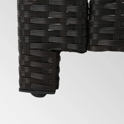 Puerta 5pc Wicker Sofa Chat Set - Dark Brown/Beige - Christopher Knight Home 6 Puerta 5pc Wicker Sofa Chat Set - Dark Brown/Beige - Christopher Knight Home - Image 6